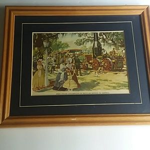 Framed postcard